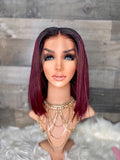 Raspberry frontal unit with dark roots 12”