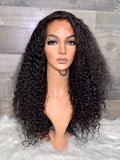 Vietnamese deep curly 26” HD frontal 3 bundle wig
