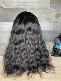 22” Cambodian wavy with low luster lace frontal wig