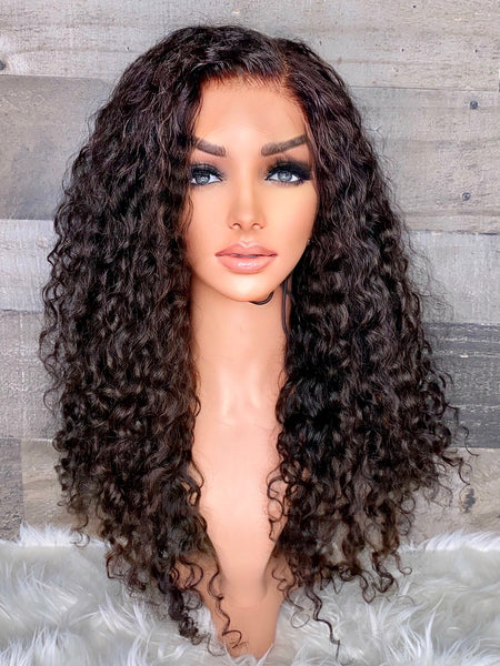 22’’ Cambodian waves & curls HD frontal wig