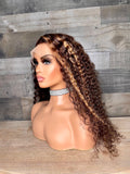 24” Cambodian curly highlight frontal wig