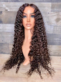 MTO 30” Cambodian curly chocolate color closure wig