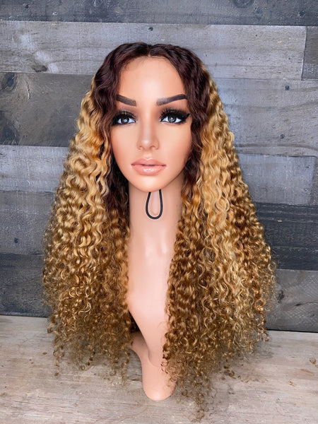 Cambodian deep curly with custom color 24’’