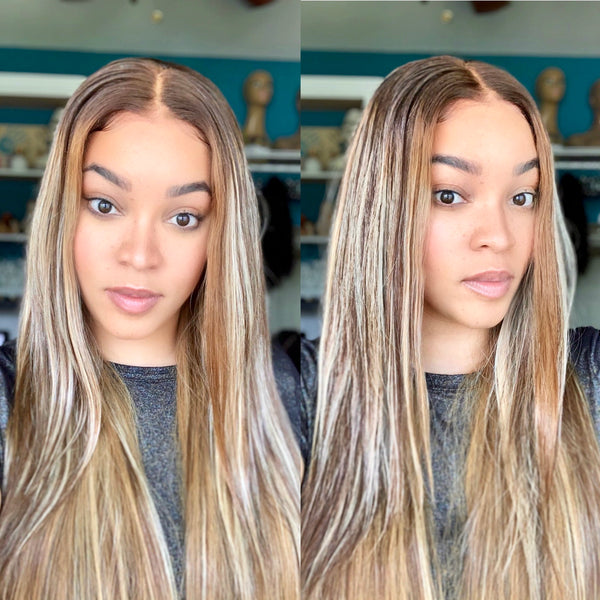 Blonde highlight frontal wig 13x4 lace 180% 20’’