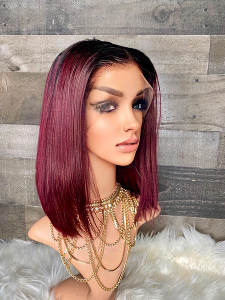 Raspberry frontal unit with dark roots 12”