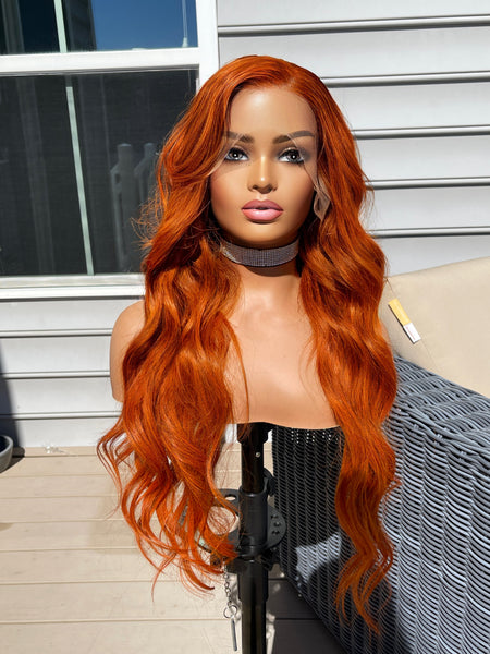Made to order !Gorgeous Ginger HD frontal 26’’ high density
