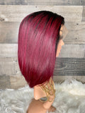 Raspberry frontal unit with dark roots 12”