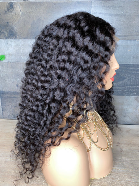 MTO 22’’ Cambodian deep curly 13x6 lace frontal wig