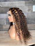 24” Cambodian curly highlight frontal wig