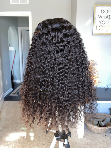 MTO 22’’ Cambodian deep curly 13x6 lace frontal wig