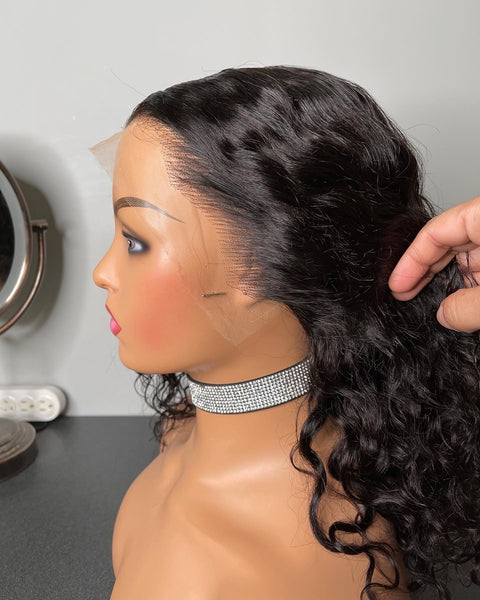 HD Lace 18” frontal Cambodian curly wig