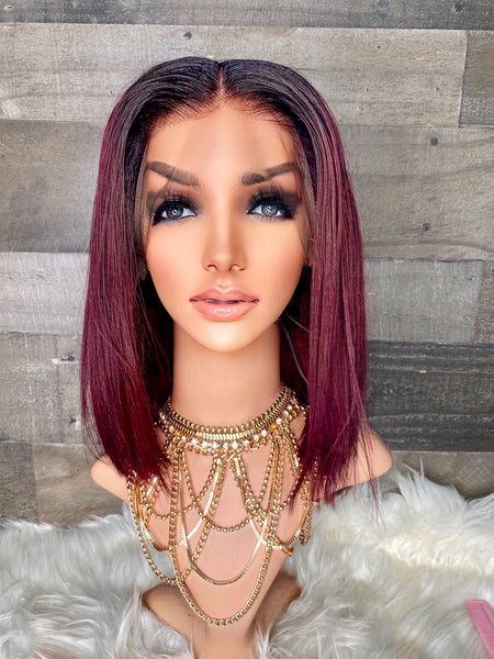 Raspberry frontal unit with dark roots 12”