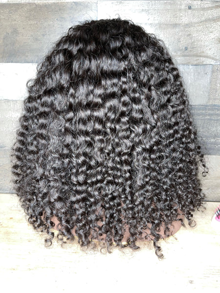 13x6 lace frontal Cambodian deep curly very full density 18”