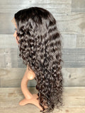 24’’ Raw Indian medium curls HD frontal wig heavy density